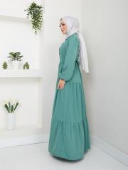 nervür detaylı yazlık elbise asm207 çağla yeşili 4