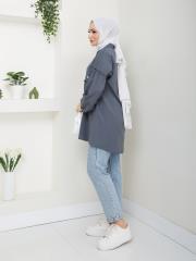 ön nakış detaylı yazlık tunik asm4060 füme 4