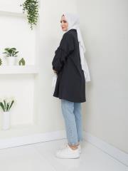 ön nakış detaylı yazlık tunik asm4060 siyah 4
