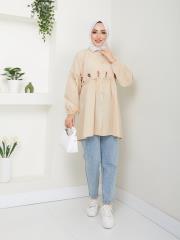 ön nakış detaylı yazlık tunik asm4060 latte 3