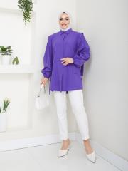 omuz detaylı yazlık tunik asm185 lila