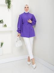 omuz detaylı yazlık tunik asm185 lila 3