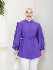 omuz detaylı yazlık tunik asm185 lila 5