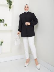 omuz detaylı yazlık tunik asm185 siyah 2
