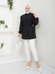 omuz detaylı yazlık tunik asm185 siyah 3