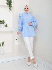 omuz detaylı yazlık tunik asm185 buz mavisi 3