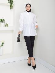 omuz detaylı yazlık tunik asm185 beyaz 2