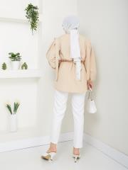 omuz detaylı yazlık tunik asm185 latte 4