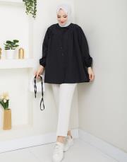 beli bağcıklı yazlık tunik asm184 siyah 3