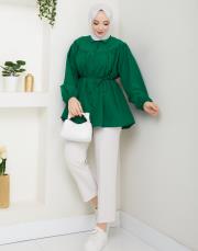 beli bağcıklı yazlık tunik asm184 zümrüt 3