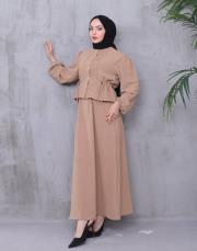 beli tünelli yazlık takım asm239 bej 2