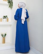 yaka detaylı elbise asm244 indigo 5