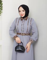 leopar desen gömlek asm246 gri 5