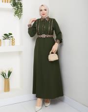 leopar desen gömlek asm246 haki