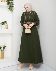 leopar desen gömlek asm246 haki 3