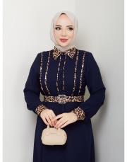 leopar desen gömlek asm246 lacivert 7