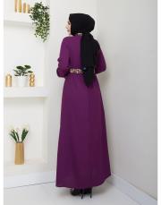 leopar desen gömlek asm246 mürdüm 4