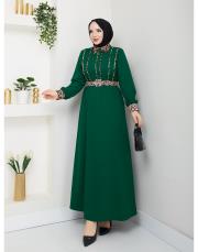 leopar desen gömlek asm246 zümrüt 2