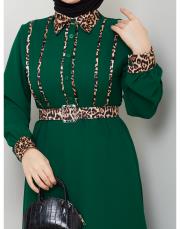 leopar desen gömlek asm246 zümrüt 4