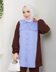 garnili ikili takım asm248 kahve 4