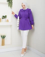 yaka detaylı yazlık tunik asm228 lila 4