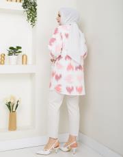 fırça desenlı tunik asm250 pudra 3