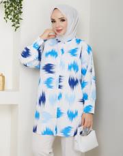 fırça desenlı tunik asm250 saks