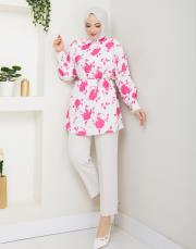 yaprak desen asm250 fuşya 4