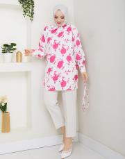 yaprak desen asm250 fuşya 5