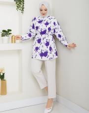 yaprak desen asm250 mor