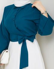 önden bağlamalı asm262 petrol mavisi 2