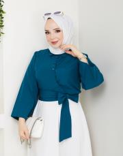 önden bağlamalı asm262 petrol mavisi 3