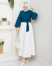 önden bağlamalı asm262 petrol mavisi 5