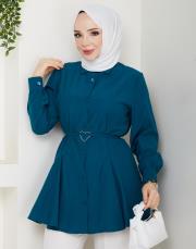 tunik kalp toka tunik asm256 petrol mavisi 4