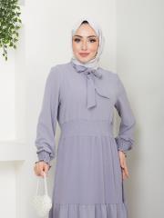 beli gipeli yazlık elbise asm217 gri 5